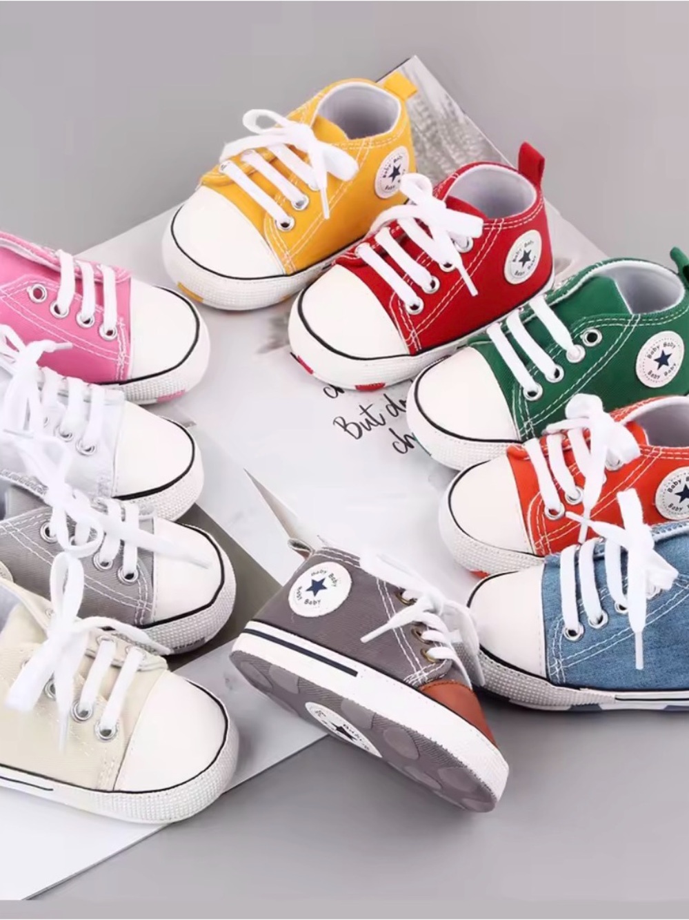 Kids Canvas Sneakers in Multiple Colors - Classic Star Patch